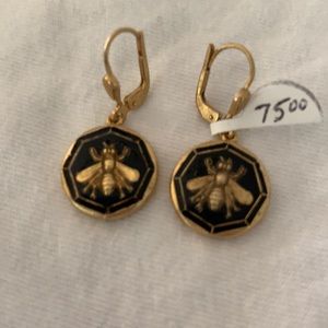 Gold Bee Earrings